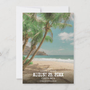 Destination Wedding Tropical Beach Save the Date 
