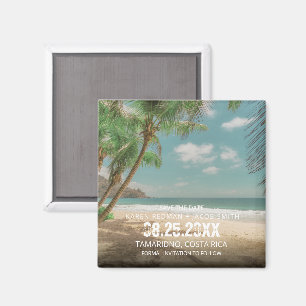 Destination Wedding Tropical Beach Save the Date Magnet