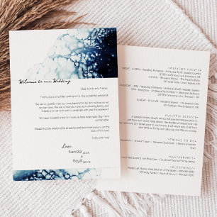 Destination Wedding Welcome Letter Itinerary Card