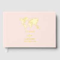 Destination Wedding World Passport Blush Pink Gold