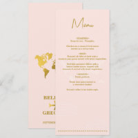 Destination Wedding World Passport Pink Gold