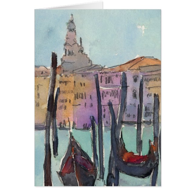Destinations | Two Gondolas in Venice Sketch (Front)