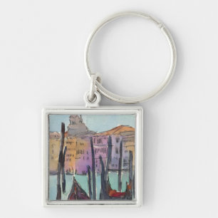 Destinations   Two Gondolas in Venice Sketch Key Ring