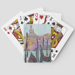 Destinations Two Gondolas in Venice Sketch Playing Cards