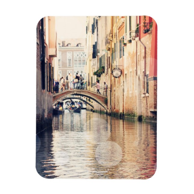 Destinations | Venice Gondolas Photograph Magnet (Vertical)