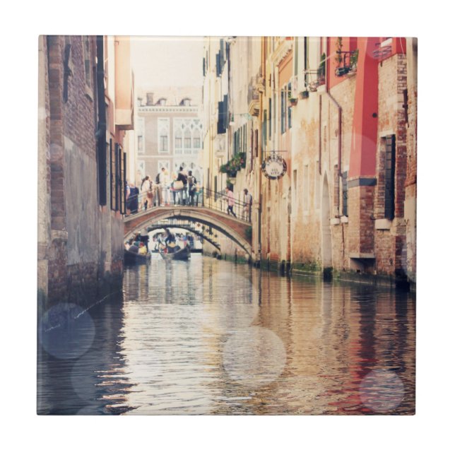 Destinations | Venice Gondolas Photograph Tile (Front)