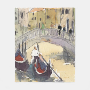 Destinations Venice Plein Air Gondola Ride Fleece Blanket