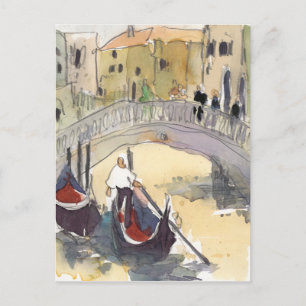 Destinations   Venice Plein Air Gondola Ride Postcard