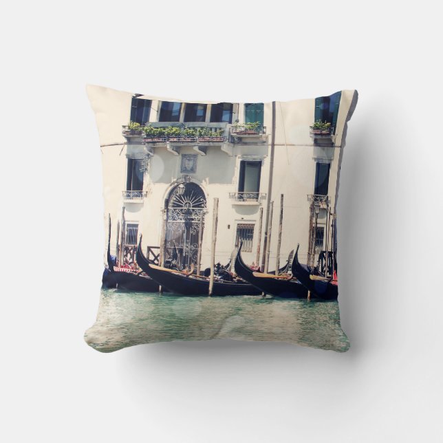 Destinations | Venice Waterfront Photograph Cushion (Front)
