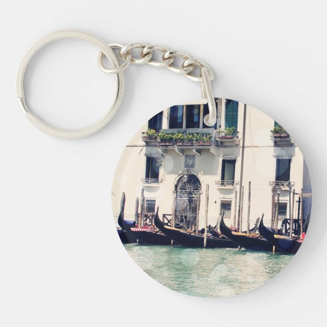 Destinations | Venice Waterfront Photograph Key Ring (Front)