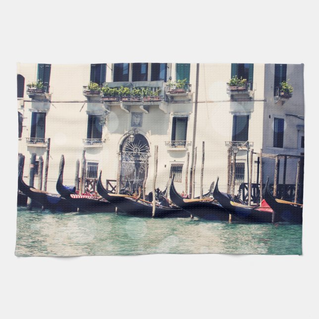 Destinations | Venice Waterfront Photograph Tea Towel (Horizontal)