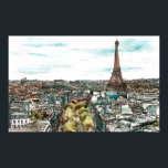 Destinations | Vintage Eiffel Tower in Paris View Poster<br><div class="desc">Afternoon has broken and you are transpired in a beautiful day in Paris. The watercolor gives us a fresh outlook at the booming capital of France. The fantastic artwork was painted by the one and only Melissa Wang. She allows us to see Paris through her eyes. With the Eiffel Tower...</div>