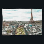 Destinations | Vintage Eiffel Tower in Paris View Tea Towel<br><div class="desc">Afternoon has broken and you are transpired in a beautiful day in Paris. The watercolor gives us a fresh outlook at the booming capital of France. The fantastic artwork was painted by the one and only Melissa Wang. She allows us to see Paris through her eyes. With the Eiffel Tower...</div>