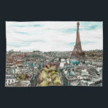 Destinations | Vintage Eiffel Tower in Paris View Tea Towel<br><div class="desc">Afternoon has broken and you are transpired in a beautiful day in Paris. The watercolor gives us a fresh outlook at the booming capital of France. The fantastic artwork was painted by the one and only Melissa Wang. She allows us to see Paris through her eyes. With the Eiffel Tower...</div>