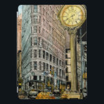 Destinations | Vintage Fifth Avenue Clock iPad Pro Cover<br><div class="desc">Discover this wonderfully crafted watercolor and ink design by Melissa Wang and brought to you by World Art Group on Zazzle. This picture depicts New York's Flatiron Building and the Fifth Avenue Clock surrounded by the hustle and bustle of everyday city life. Check out the clear detail in the buildings...</div>