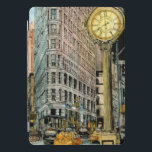 Destinations | Vintage Fifth Avenue Clock iPad Pro Cover<br><div class="desc">Discover this wonderfully crafted watercolor and ink design by Melissa Wang and brought to you by World Art Group on Zazzle. This picture depicts New York's Flatiron Building and the Fifth Avenue Clock surrounded by the hustle and bustle of everyday city life. Check out the clear detail in the buildings...</div>
