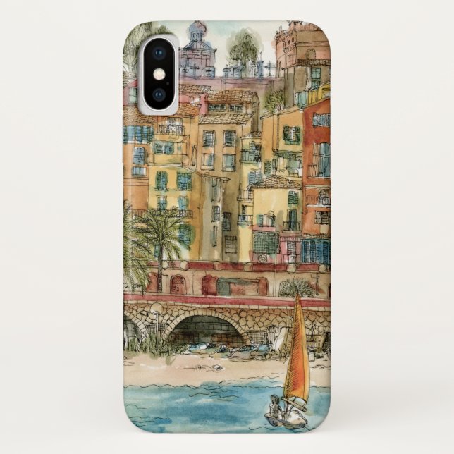 Destinations | Watercolor Beach & Buildings Case-Mate iPhone Case (Back)