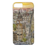 Destinations | Watercolor Big Ben & London Eye