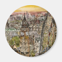 Destinations | Watercolor Big Ben & London Eye