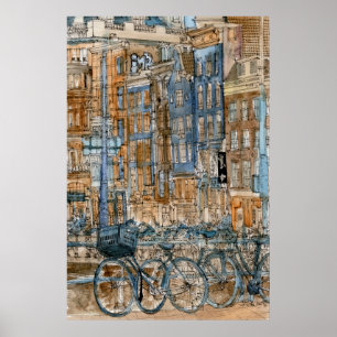 Destinations Watercolor New York City View Poster