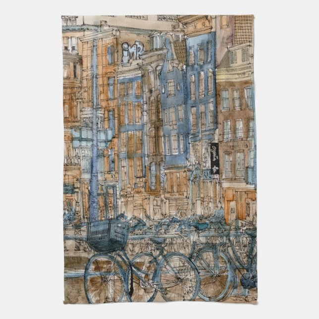 Destinations | Watercolor New York City View Tea Towel (Vertical)