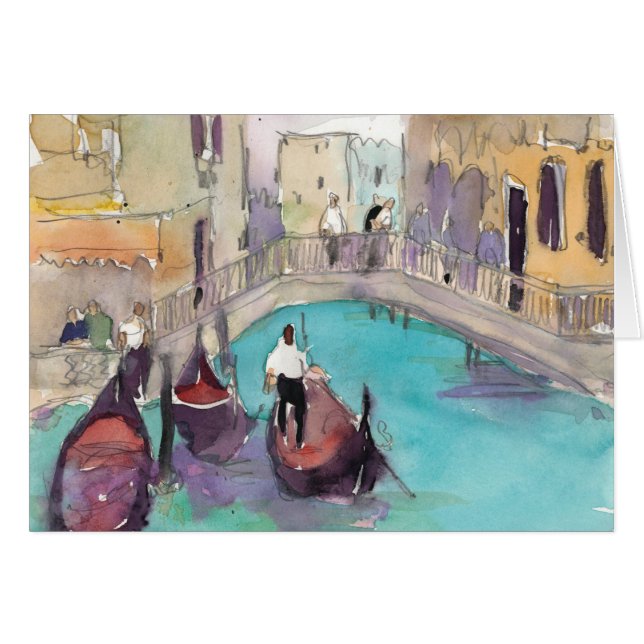 Destinations | Watercolor Venice Gondola Ride (Front Horizontal)