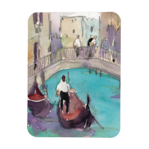 Destinations   Watercolor Venice Gondola Ride Magnet