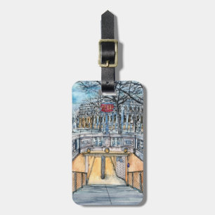 Destinations Watercolor Vintage Metro Entrance Luggage Tag