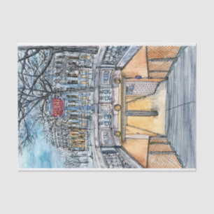 Destinations Watercolor Vintage Metro Entrance Tissue Paper