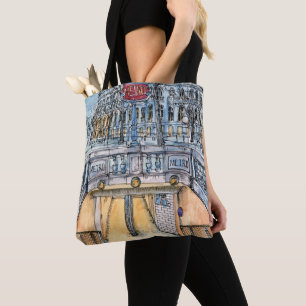 Destinations Watercolor Vintage Metro Entrance Tote Bag