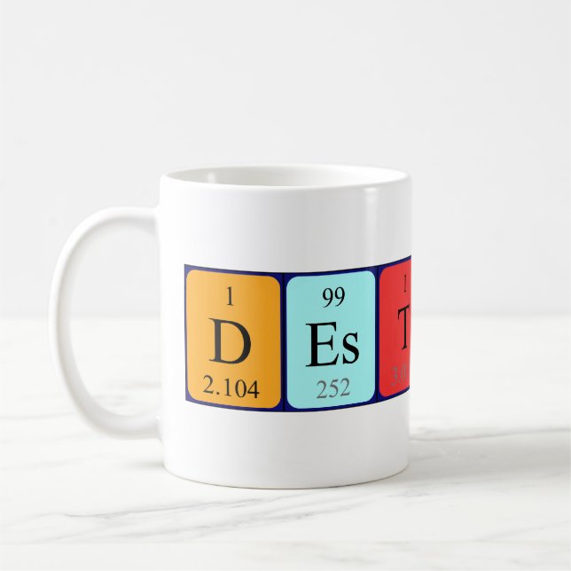 Destiney periodic table name mug (Left)