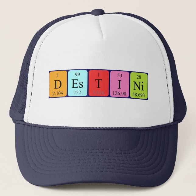 Destini periodic table name hat (Front)