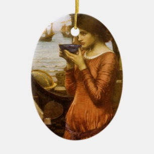 Destiny by John William Waterhouse Ceramic Tree Decoration