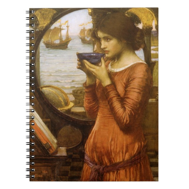 Destiny by John William Waterhouse Spiral Notebook (Front)