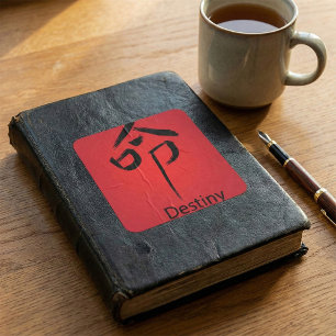 Destiny Chinese Character Square Sticker