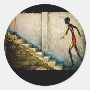 destiny heads home classic round sticker