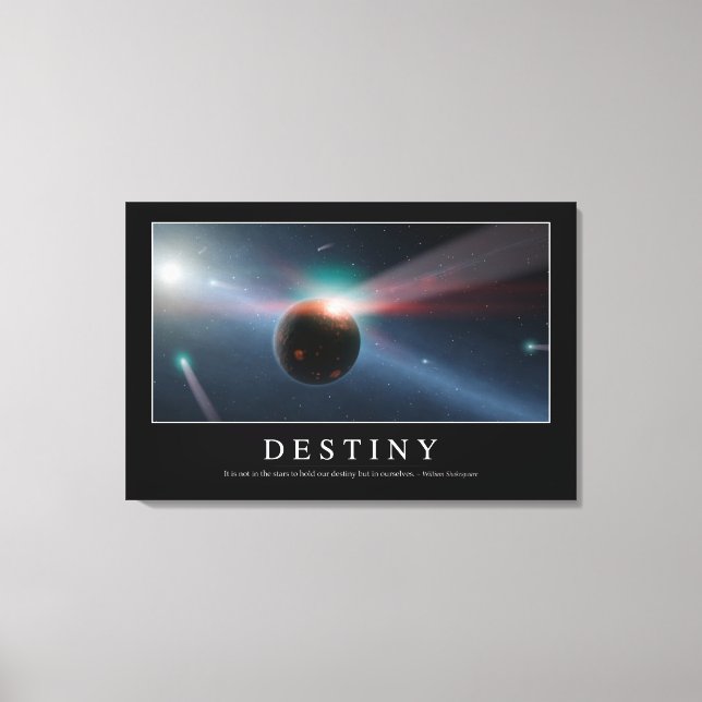 Destiny: Inspirational Quote 2 Canvas Print (Front)