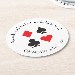 Destiny Las Vegas Wedding Paper Drink Coaster