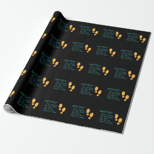 Destiny Not Created by Shoes but by Steps Quote Wrapping Paper