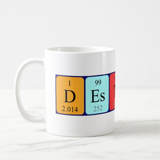 Destiny periodic table name mug (Left)