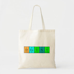 Destiny periodic table name tote bag
