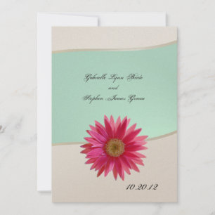 Destiny Pink Gerbera Invitation