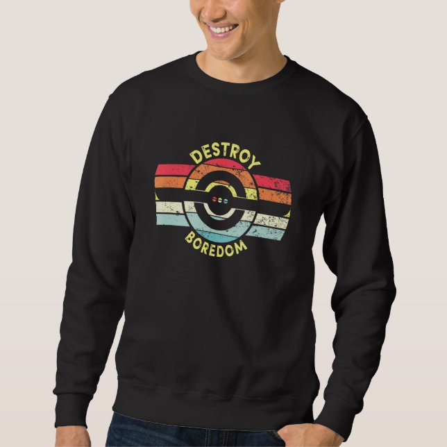 Destroy Boredom One Wheel Electric Skateboard Floa Sweatshirt (Front)