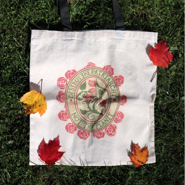 Destroy the patriarchy not the planet Feminist Tote Bag (Creator Uploaded)