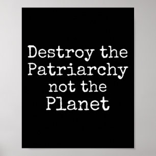 Destroy The Patriarchy Not The Planet Shirt Cute F Poster