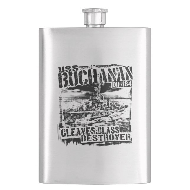 Destroyer Buchanan Hip Flask (Front)