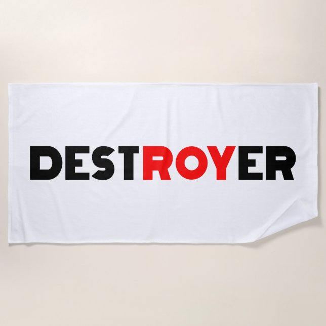 Destroyer Roy Beach Towel (Front)