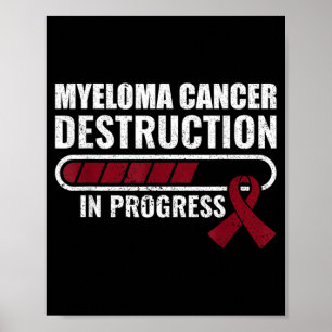Destruction In Progress Multiple Myeloma Cancer Poster
