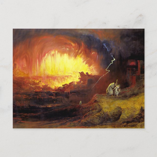 Destruction of Sodom and Gommorah Postcard (Front)