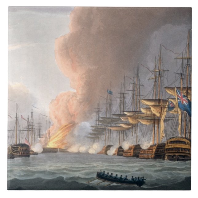Destruction of the Danish Fleet before Copenhagen, Tile (Front)